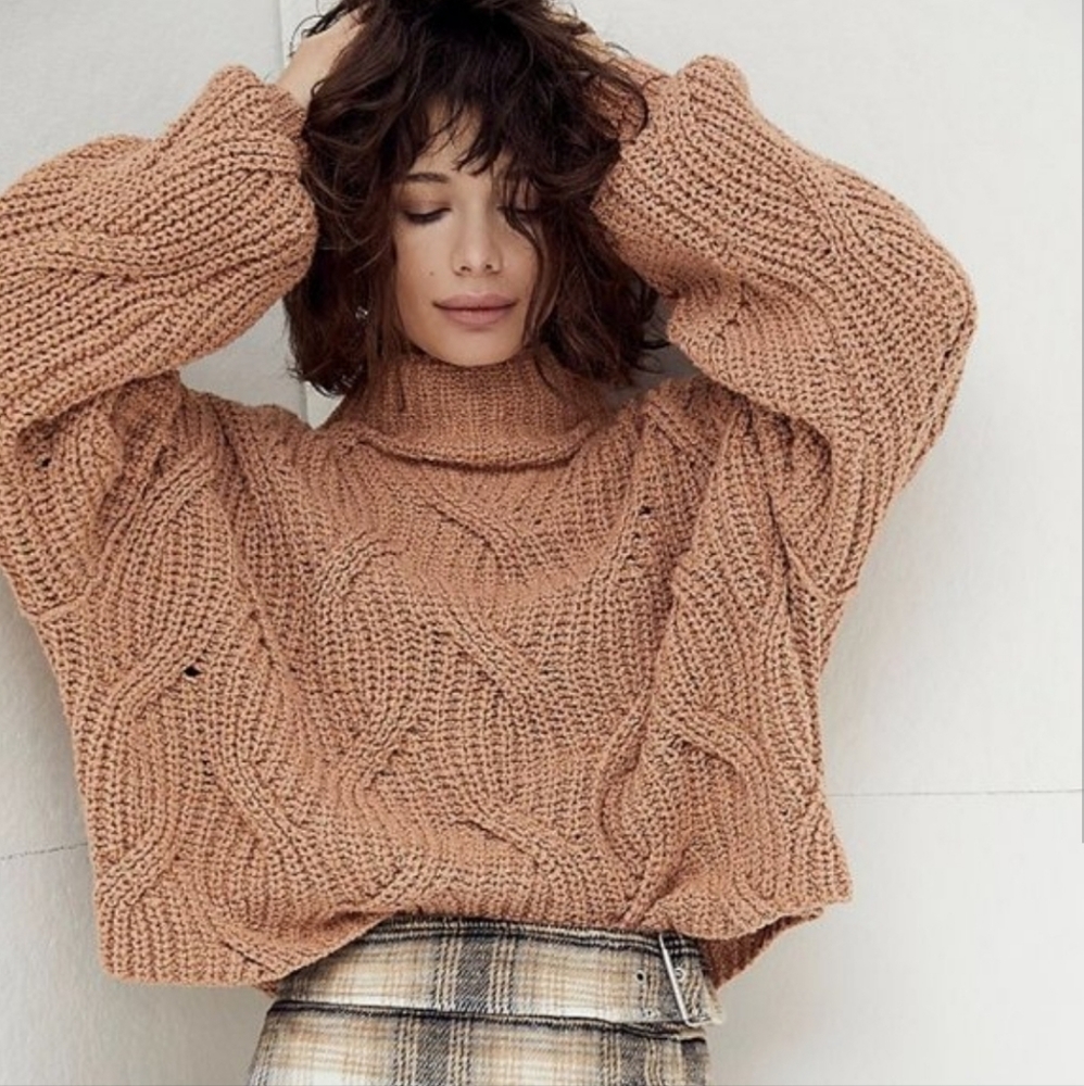 FREE PEOPLE Season's Change Mock Neck Sweater